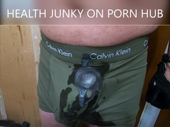 Magic Wand Strokes Jizz Into CK Lingerie