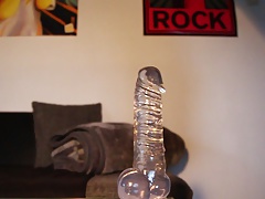 Riding my dildo, waiting for a guy