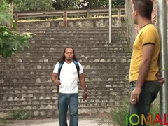 Inked latino jock cums on face after barebacking cumslut