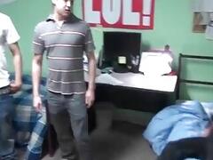Kinky college guys have hardcore anal sex in the dorm room