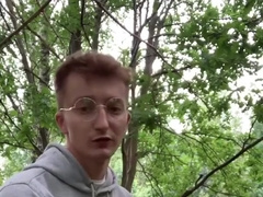 Spectacular Man Milks off in the Public Park and Ejaculates