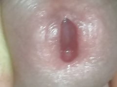 Close up of pre cum hole