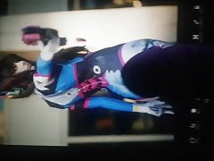D.VA cosplay girl cock teasing