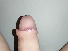 Morning naughtyness strikes again - Young dude masturbating and masturbates his long white cock