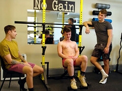 Trying some new positions while drilling his tight asshole