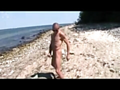 Gay henndrik solo beach nude jizz on stone