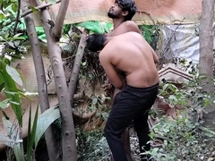 Indian Desi Village Junior Super-Fucking-Hot Bum Chum and black bum chum ravaging treehouse woods.