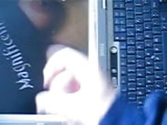 Double cum shot tribute to friend's tits
