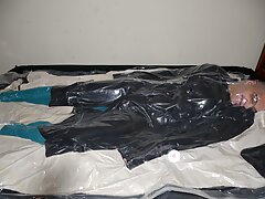 Feb 16 2023 - VacPacked in my leather trenchcoat from slvrbrboy & Mikes leather & leather duvet cover