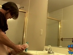 Bearded Youthful Thug Fleshlight Stroking his Jiggly Wood