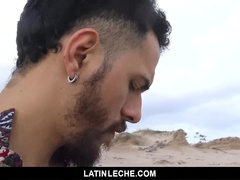 LatinLeche - A Warm Latino Fellow gets his Fuck-Stick Throated by the Beach