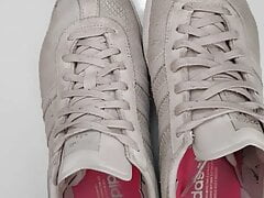 Cum in her sexy Adidas shoes