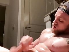 Horny Man Big Cumshot Handjob