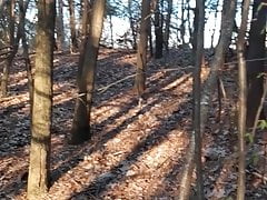Jacking off in the woods