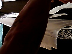 Feet strapped anal gush