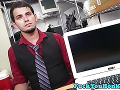 Twink amateur assfucked during sex casting