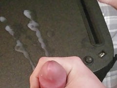 Cumming at end edging session large load