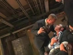 Handsome bear hardcore group sex