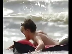 Boys Bareback on Beach