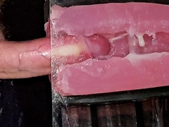 The dude pulverizes the masturbator rock hard and observes the man-lava shoot inwards