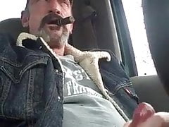 Singer CarWanking pulled over