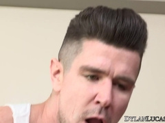 Officer Ducati fingers and rims Trent and prepares to fuck his wet ass