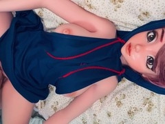 Guy humping sex doll, small dick solo cum, tiny cocks