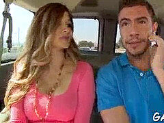 nasty salami railing inside a car