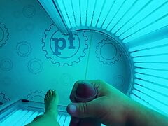 BamBam just cumming in the tanning bed again