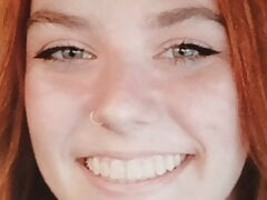 Cumtribute beautiful smiling redhead