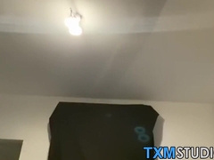 Skinny amateur twink Hector White masturbates & cums