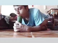 Sucking Huge Cucumber.
