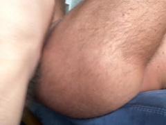 No Condom Bang With Internal Cumshot, Spunk Handballing Meaty Butthole, Mega-Bitch