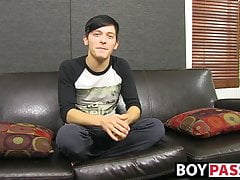 Solo twink stroking and pulling his cock for the camera