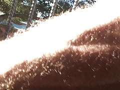 Masterbate on public balcony