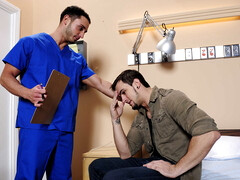 Male nurse gets ass fucked by gay muscular patient