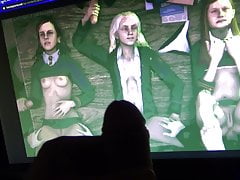 Hermoine, Luna, and Ginny cum tribute