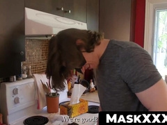 MaskXXX.com - Rebel hunk Jake's kitchen wanking it for that cumshot in solo