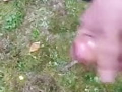 Outdoor wank with lube