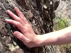 久しぶりに野外射精。釣り人に見られたかも。