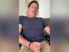 Me Jerking Off After Edging All Day. I Have A Mustache Here