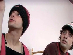 Young guy gives oral pleasure to a European stud