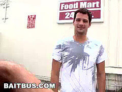 BAIT BUS - heterosexual guy Todd hammers On Vanessa In Gas Station, Gets Tricked