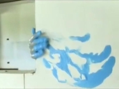 Japanese nice boy paint play
