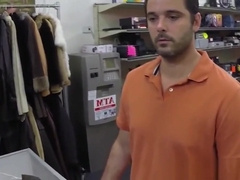 Straight pawnshop amateur sucking for cash