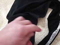 Black VS panty jerk