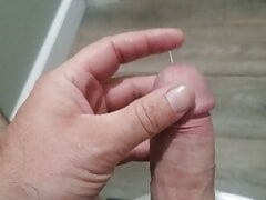 Bored mwm stroking cock for a big thick load