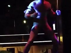 Stripper with a huge cock is dancing