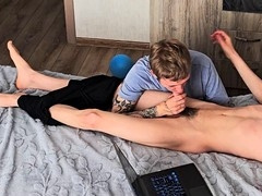 Gay cum, masturbation cum, twink couple