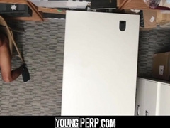 Ebony lad caught stealing gets booty ravaged